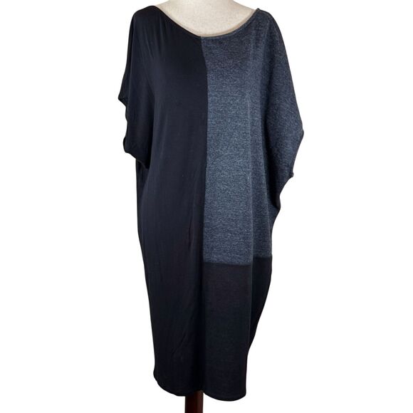 Carol Young Undesigned Colorblock Asymmetrical Hem Dress Size L - Picture 1 of 6